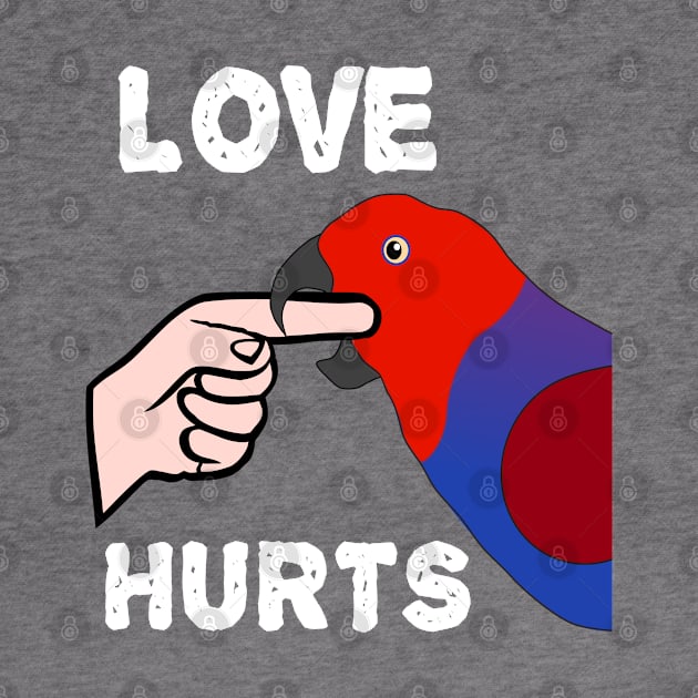 Love Hurts Eclectus Female Parrot Biting by Einstein Parrot